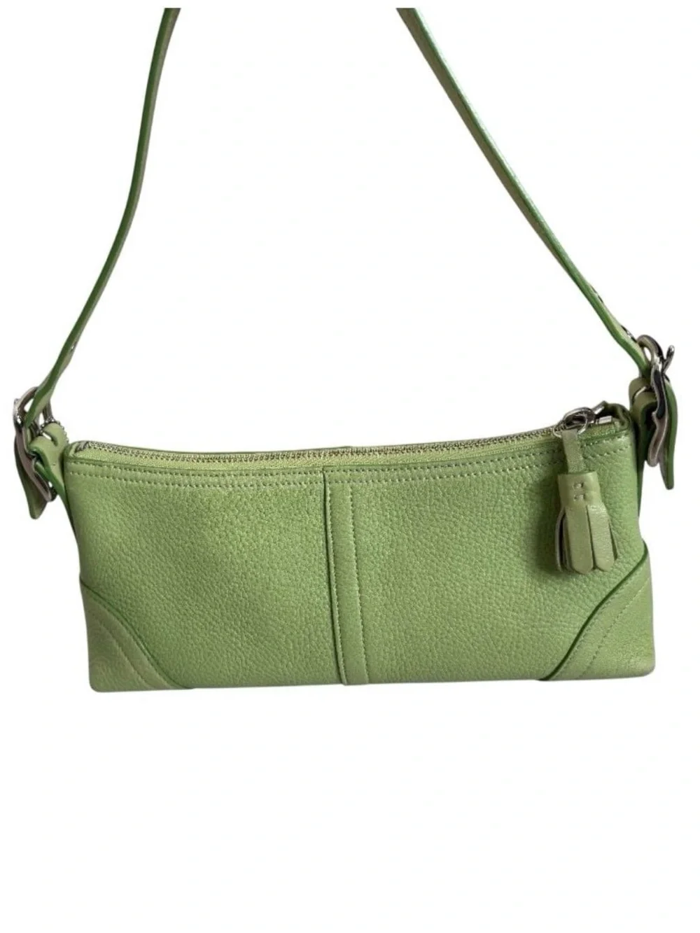 Coach 2006 Green Leather Shoulder Bag F10684